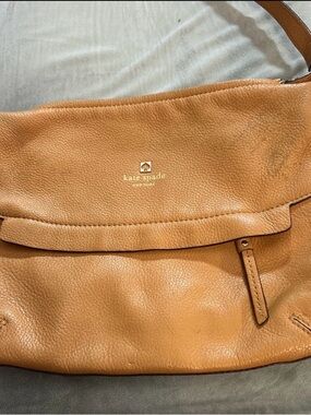 kate spade Caramel Tan Pebbled Leather Hobo Shoulder Bag